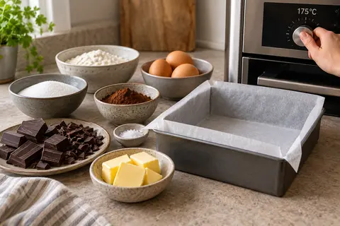 Bake chocolate brownies
