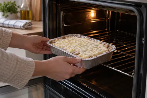 Heat prepared cottage pie