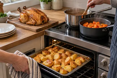 Serve a bought roast chicken dinner