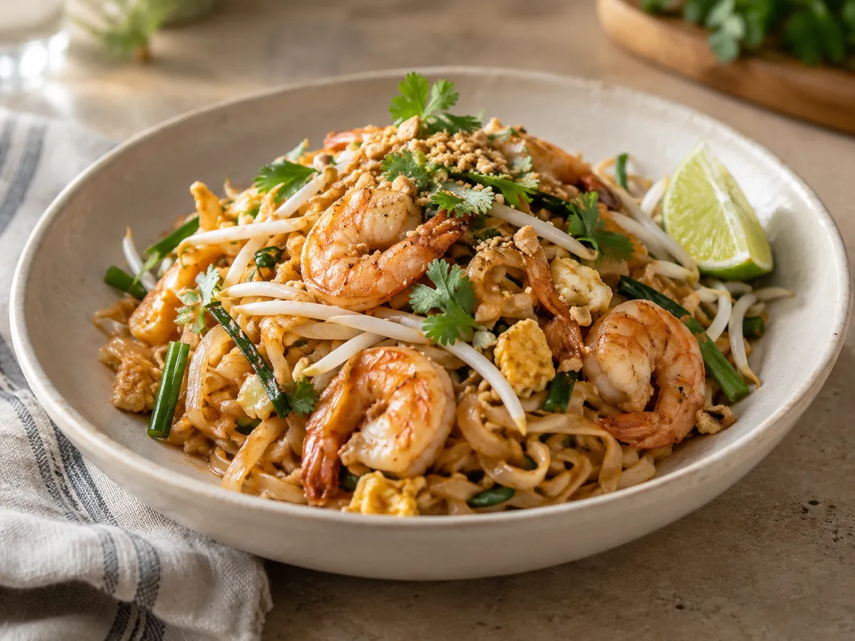 Prawn pad Thai