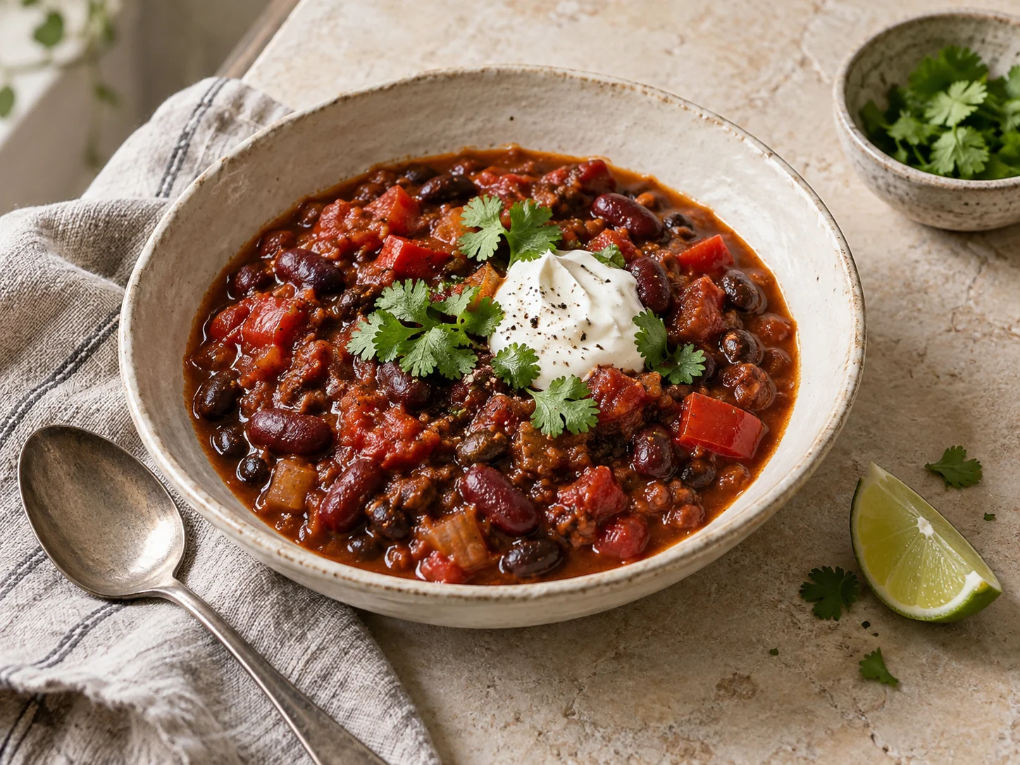 Smoky bean chilli